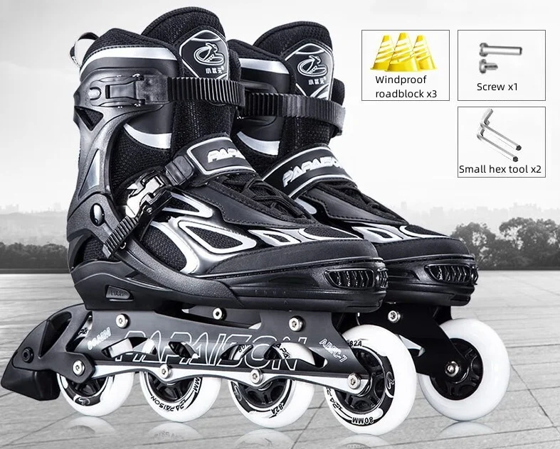 Adjustable Kids Adults Roller Skates with Wear-resistant pu wheels Inline Quad Roller Skates Fits for Roller Skating