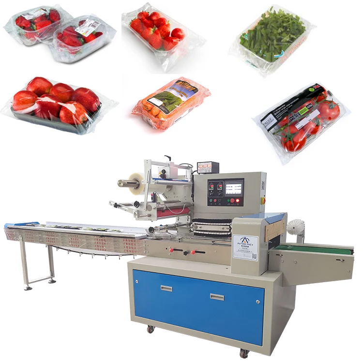 The high capacity Automatic Bread cake pillow roll cutting packing machine bread cake horizontal wrapping machine