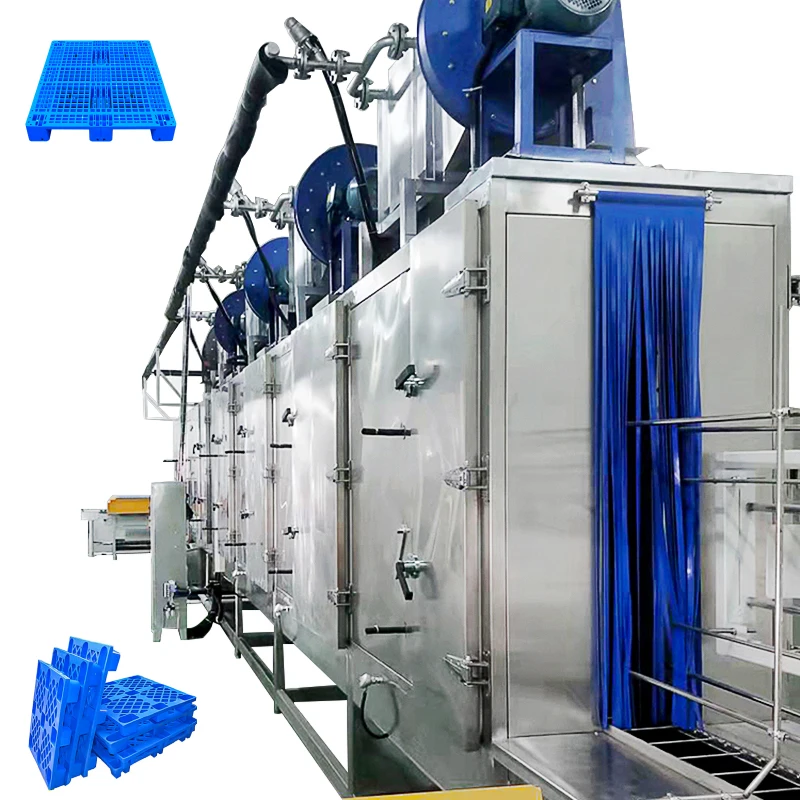 Industrial High Pressure Hot Water Detergent Automatic Lifting Plastic Storage Pad Cleaning Machine