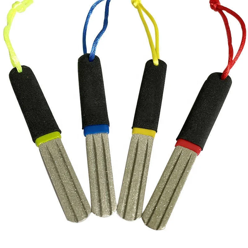 1pcs Diamond Fishing Hook Knife Sharpener Grinder Fish Hook Hone Treble Fishook Sharpening Quick Grinder Stone Accessory Tool