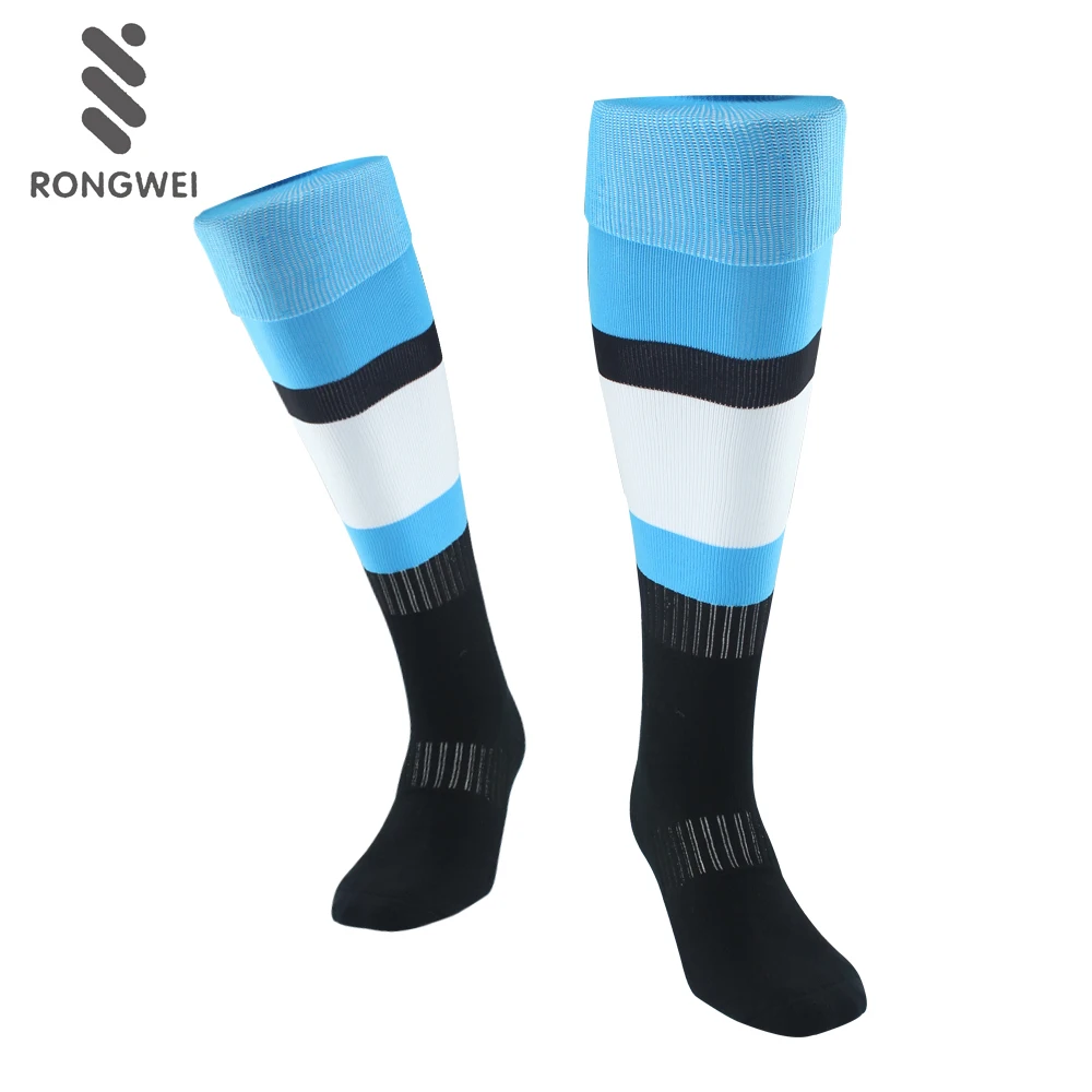 Wholesale Professional Club Use Striped Custom Anti Slip Soccer Socks