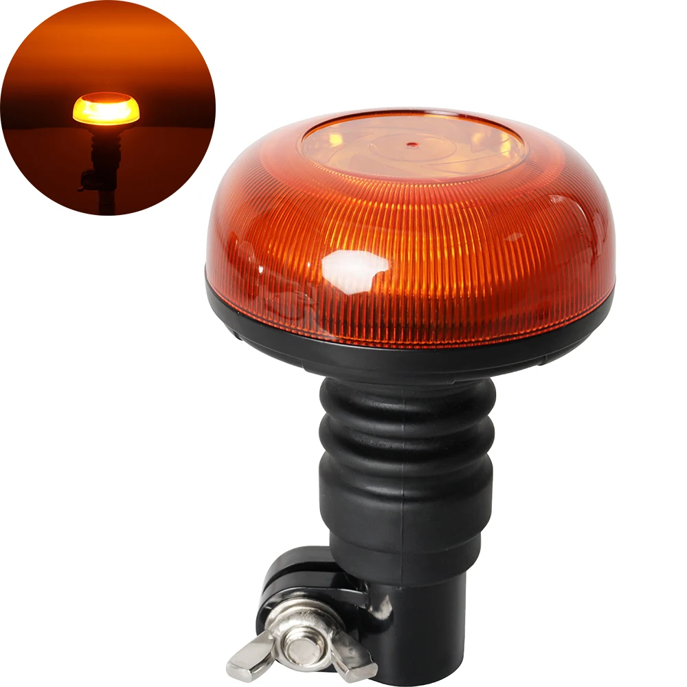 E Mark ECE SAE LED Warning Flash Beacon Lights Pipe mount 16W 18pcs chip Warning Safety Flash Beacon Lights For Forklift Truck