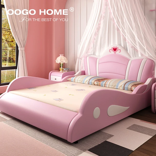 
Wooden cartoon single bed children furniture sets for love 