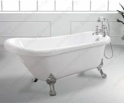 Sale Small Soaking Pink 54 inch Deep Acrylic Clawf Foot Bathtub