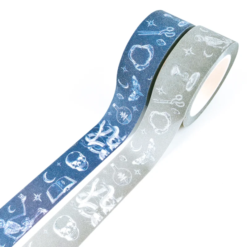 Decorative stationery custom printing cute glitter washi tape