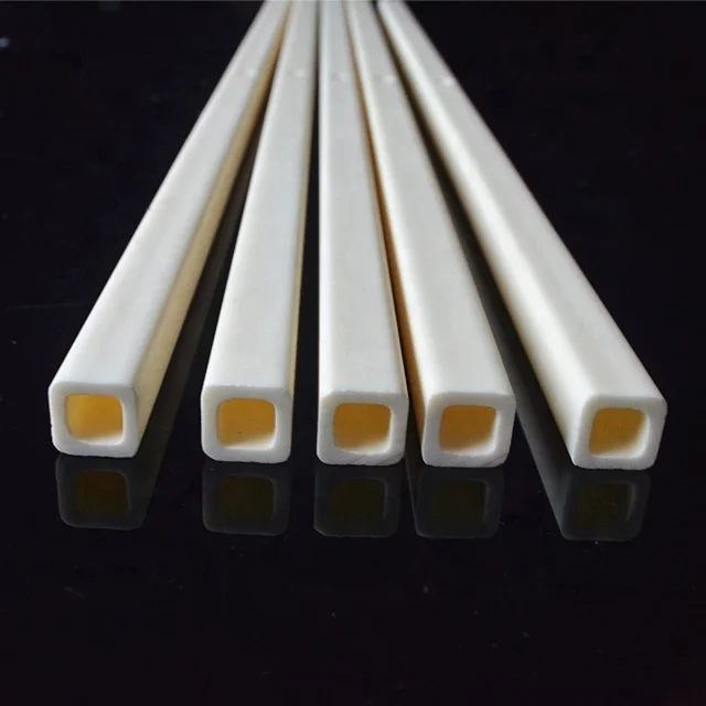 1600-1700 Degree Kiln refractory alumina Beam ceramic Square Tubes for Heater Furnace