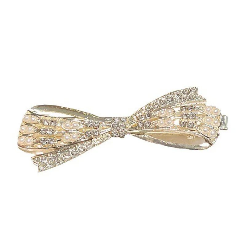 2024 New Arrival Hair Accessories Jewelry Hair Clips With Rhinestones Women Pearl Clips Hair Pins