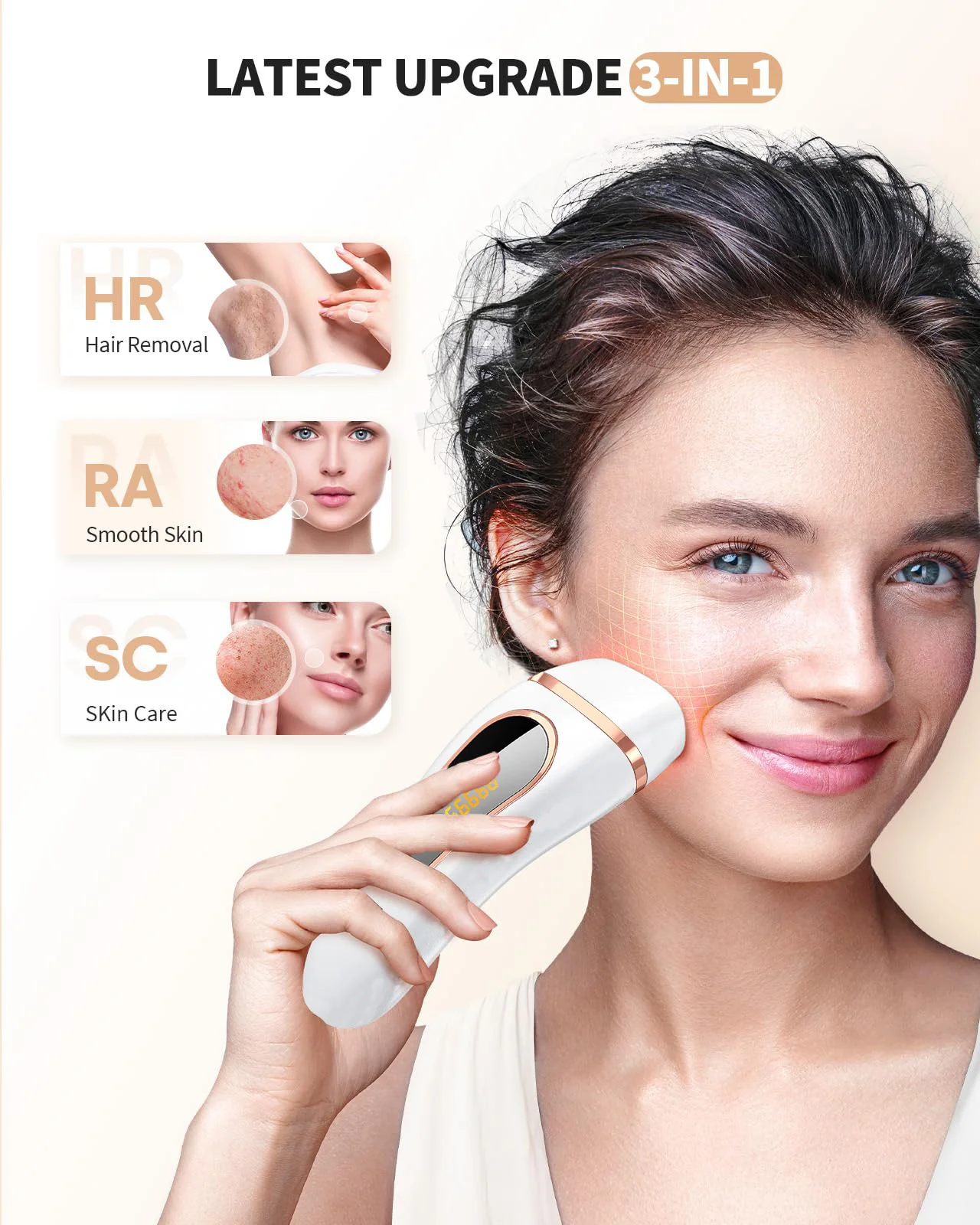 Portable Handle IPL Machine Painless Permanent Ice Cooling Mini IPL Laser Hair Removal At Home Hair Removal Device