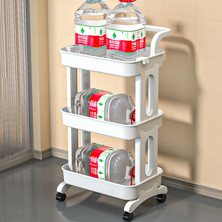 Kitchen Vegetable and Fruit Condiment Organizer 2/3/4Layers Kid Book Shelf Toy Storage Shelf Cart