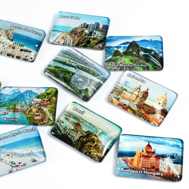 Luyun Сувенирный Магнитный пейзаж по всему миру, городской магнит для холодильника, украшение для двери холодильника