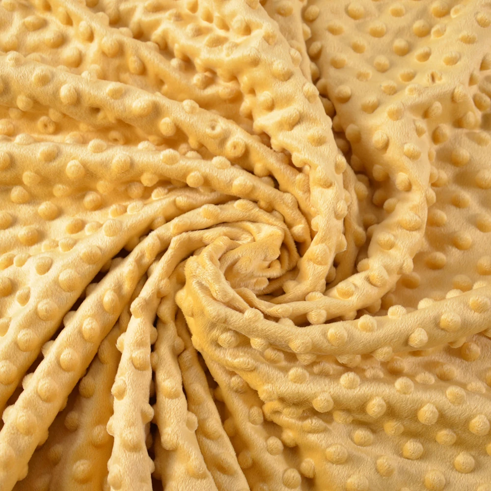 Multi Colors Soft Breathable 100% Polyester Plush Minky Dot Toy Fabric