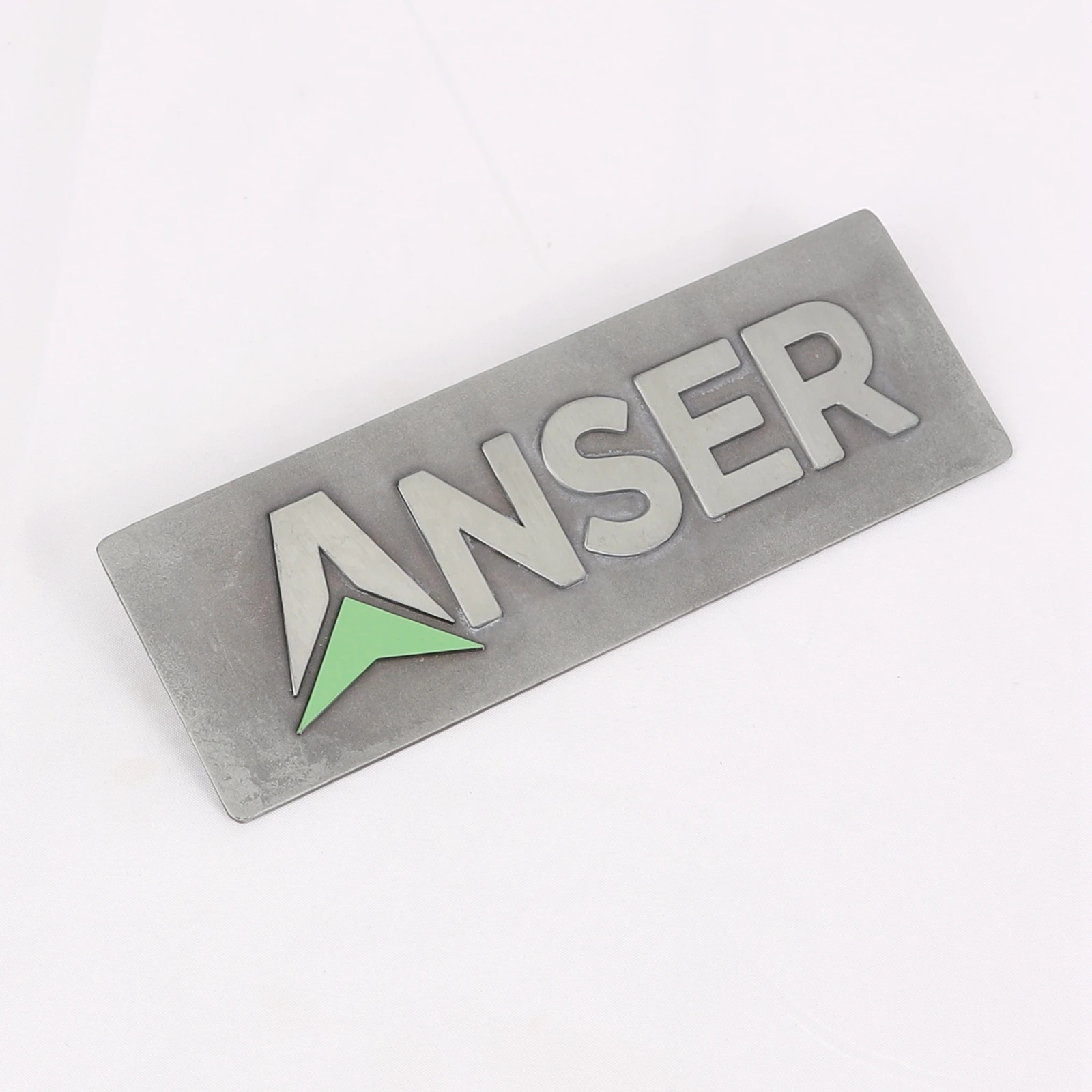 Custom Vintage Old Style Metal Emblem 3D Logo with painted screws backside