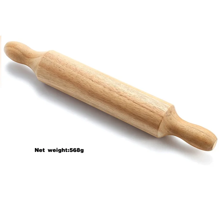 Kitchen factory customised design acacia rubber beech osh oak black walnut olive solid wooden backing tools wooden rolling pin