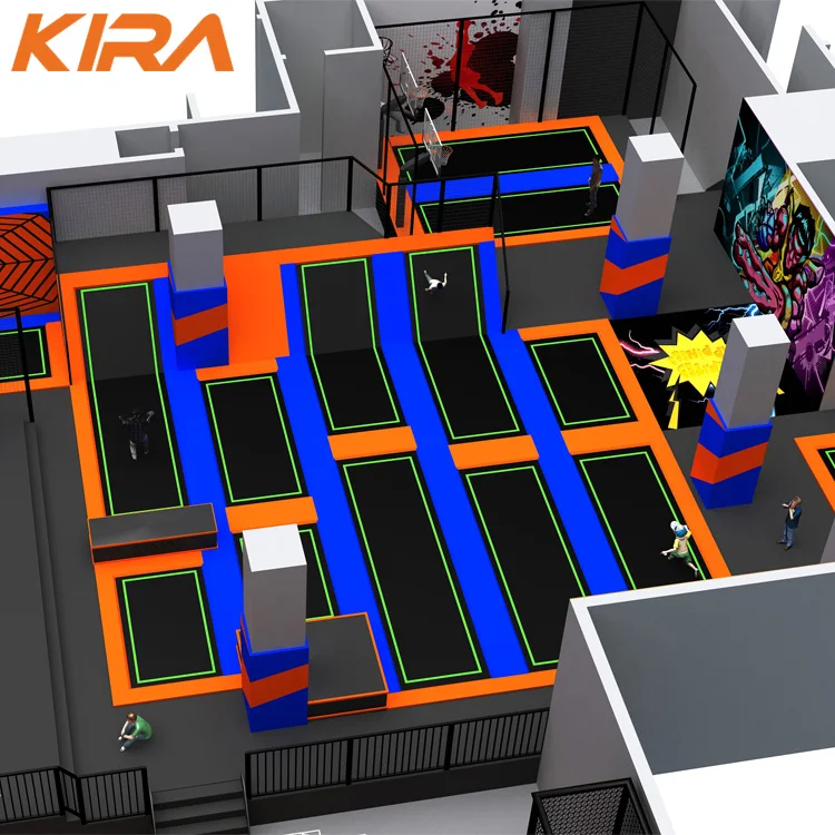 Indoor Trampoline Amusement Park Equipment Commerical Trampoline Park for Kids Adults