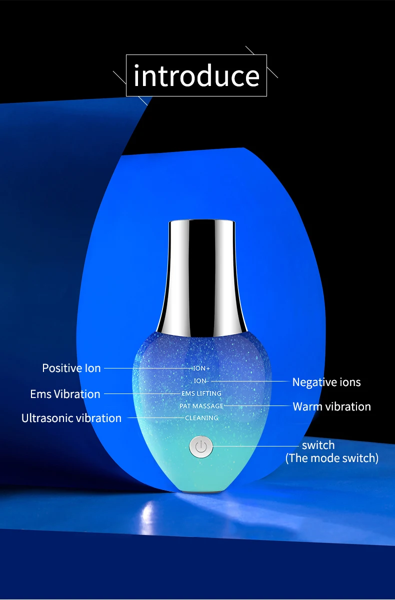 Beauty Products Wholesale Ultrasonic Skin Scrubber Facial Beauty Vibration Massage Vacuum Blackhead Remover Facial Skin Scrubber