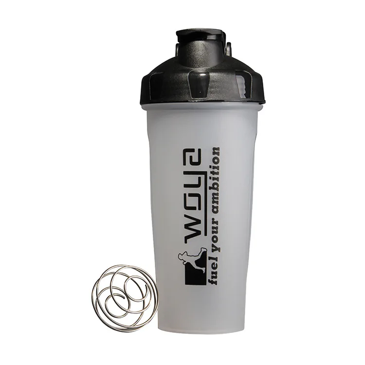 Wholesale Protein Shaker Cup Custom logo 750 ml plastic fitness workout water bottle with mixer ball