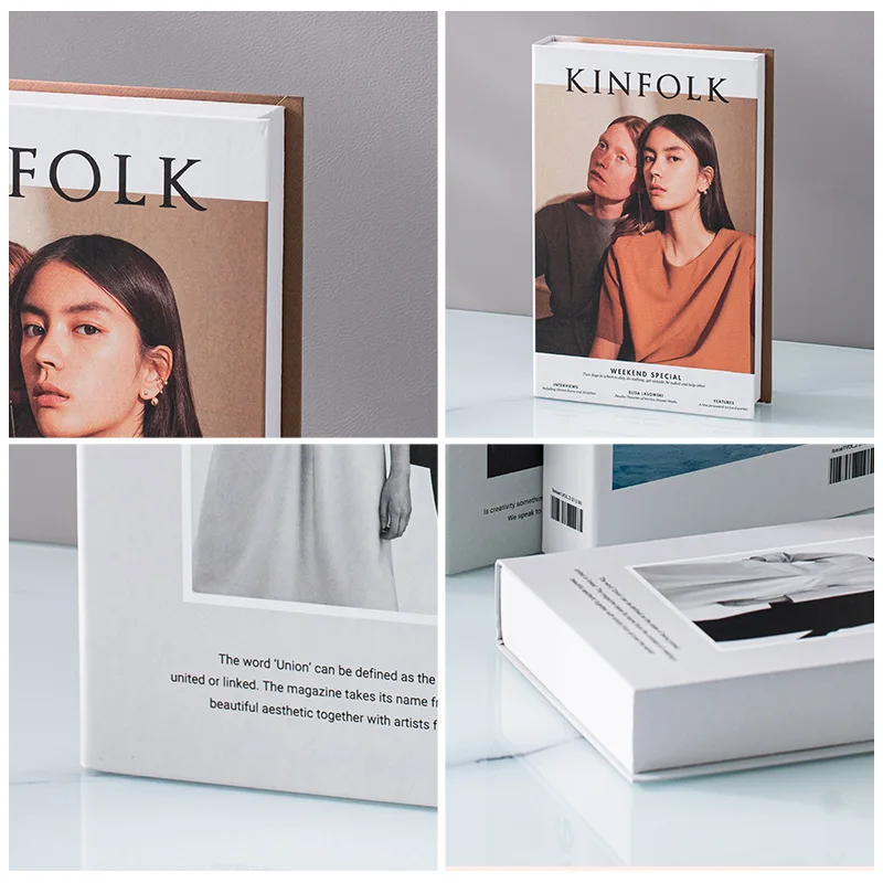 Modern simple fake book decoration for store office living room study office porch home decor decorative books