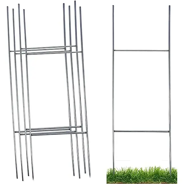 Customized Size H Frame H Wire Stake For PP Corrugated Plastic Sheet Yard Sign