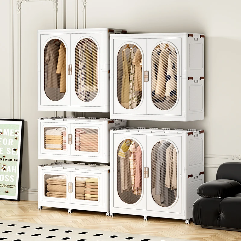 Household Chest Of Drawers Bedroom Clothes Plastic Storage Box Toys Bin For Cabinets Organizer