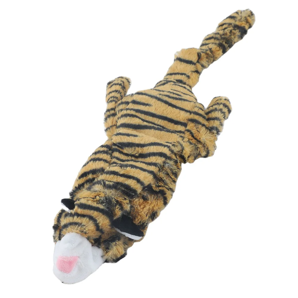 
Animal Plush Pet Dog Squeaky Toy-Tiger 
