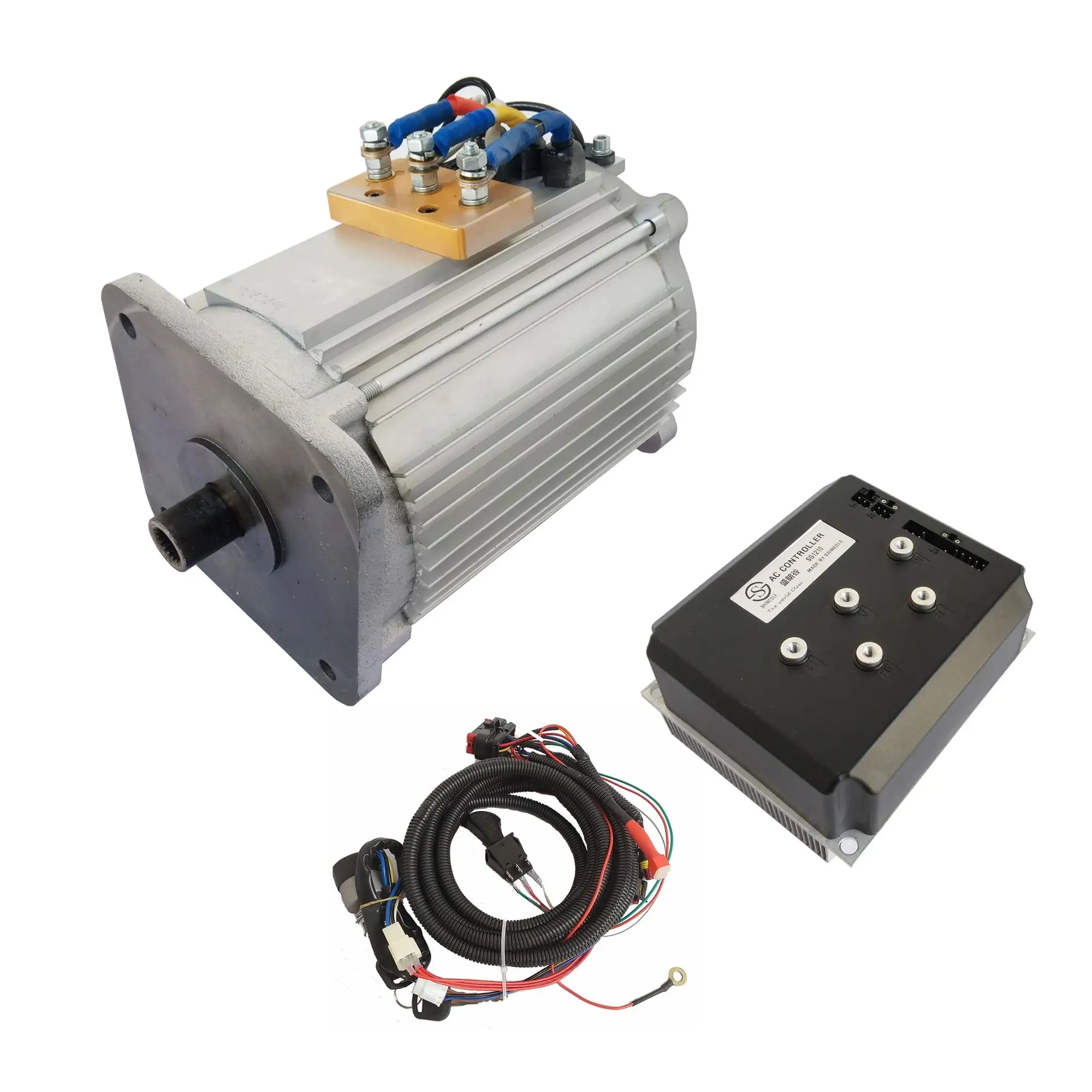 Shinegle gear boxes/ dashboard 5kw 48v 72v ac motor for  electric car  boat or golf conversion kit
