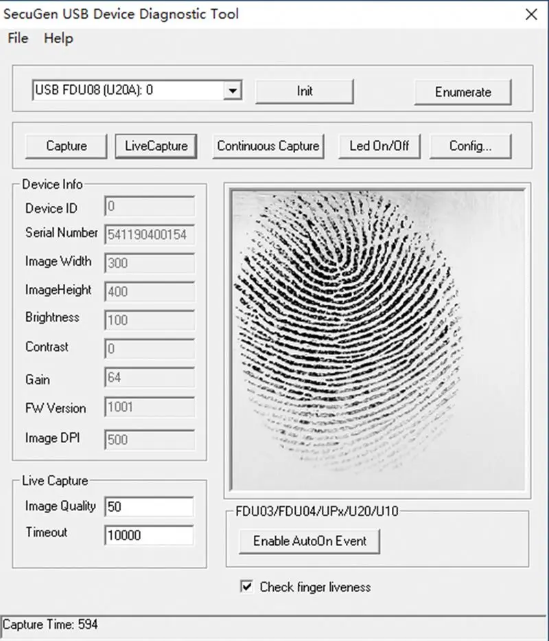 Original Secugen Hamster Pro20 HU20 U20-A Module Biometric USB Fingerprint Reader Scanner Type C Micro USB port