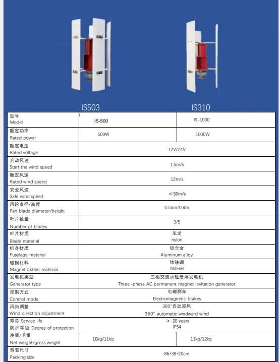 Free Energy Wind Turbines Generator 1kw 2kw 3kw 5kw Small Wind Turbine 3 Blades Vertical Wind Generator With MPPT Controller