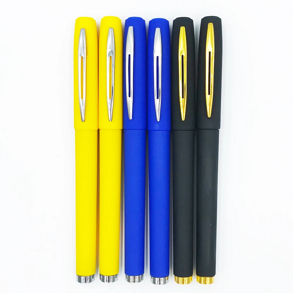 
Free Sample High quality Muit- colour pen promotional hand writing gel pen plastic rubber gel ink pen 