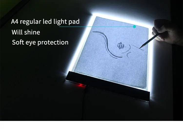 Best Led Artcraft Tracing Light Pad A1 A2 A3 A4 Size High Brightness tattoo a4 copy board toys power cable led pad