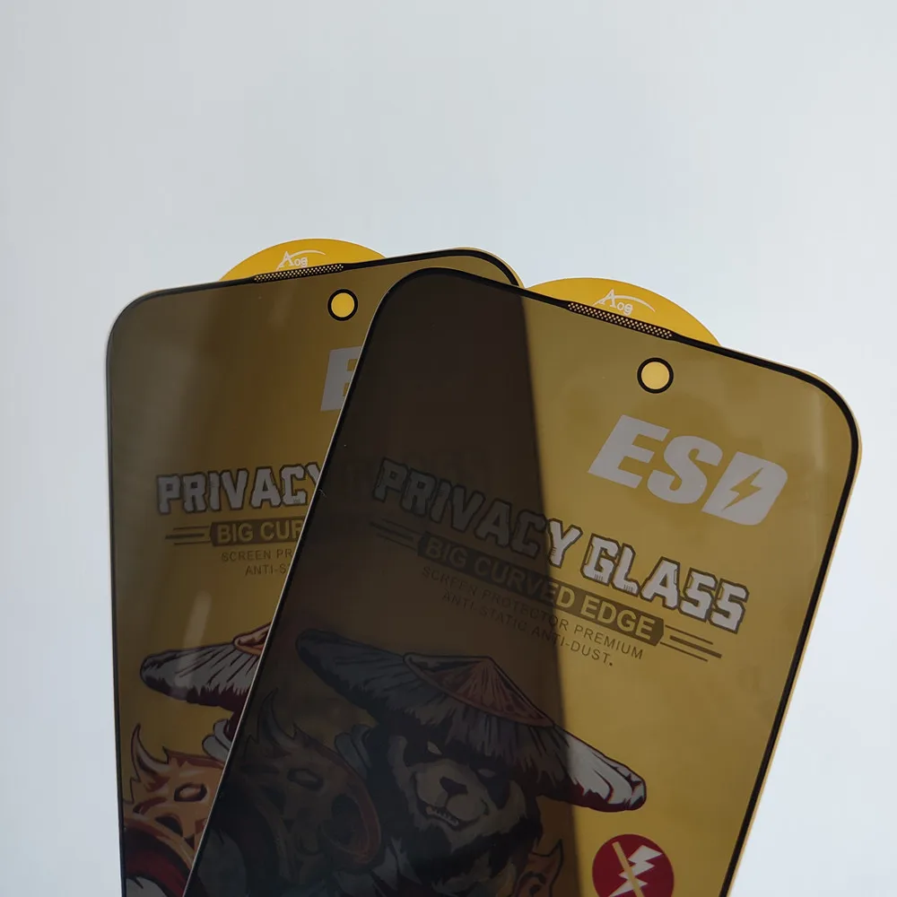 Anti spy screen guards privacy glass for iphone 15 pro max mobile privacy glass film tempered glass ESD protective film for 14