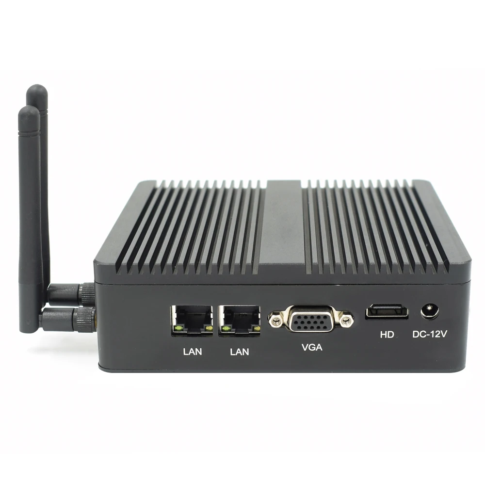 
Fanles pc computer Intel celeron 1900 HD+VGA 2 Gigabit LAN 2COM Win10 pc gamer computers laptops and desktops for VOIP 