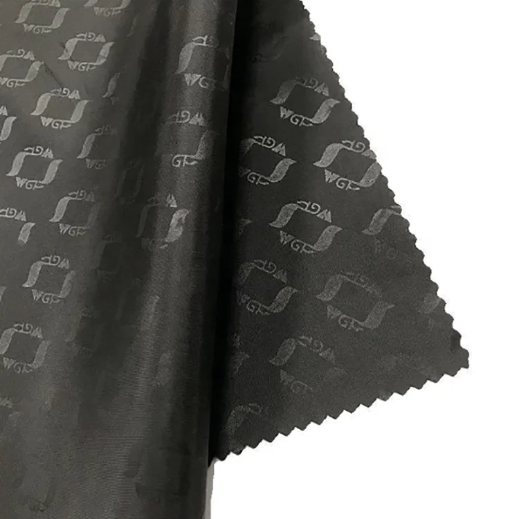 China Supplier 100% Polyester 210T Printed Logo Taffeta Fabric for Cloth Lining