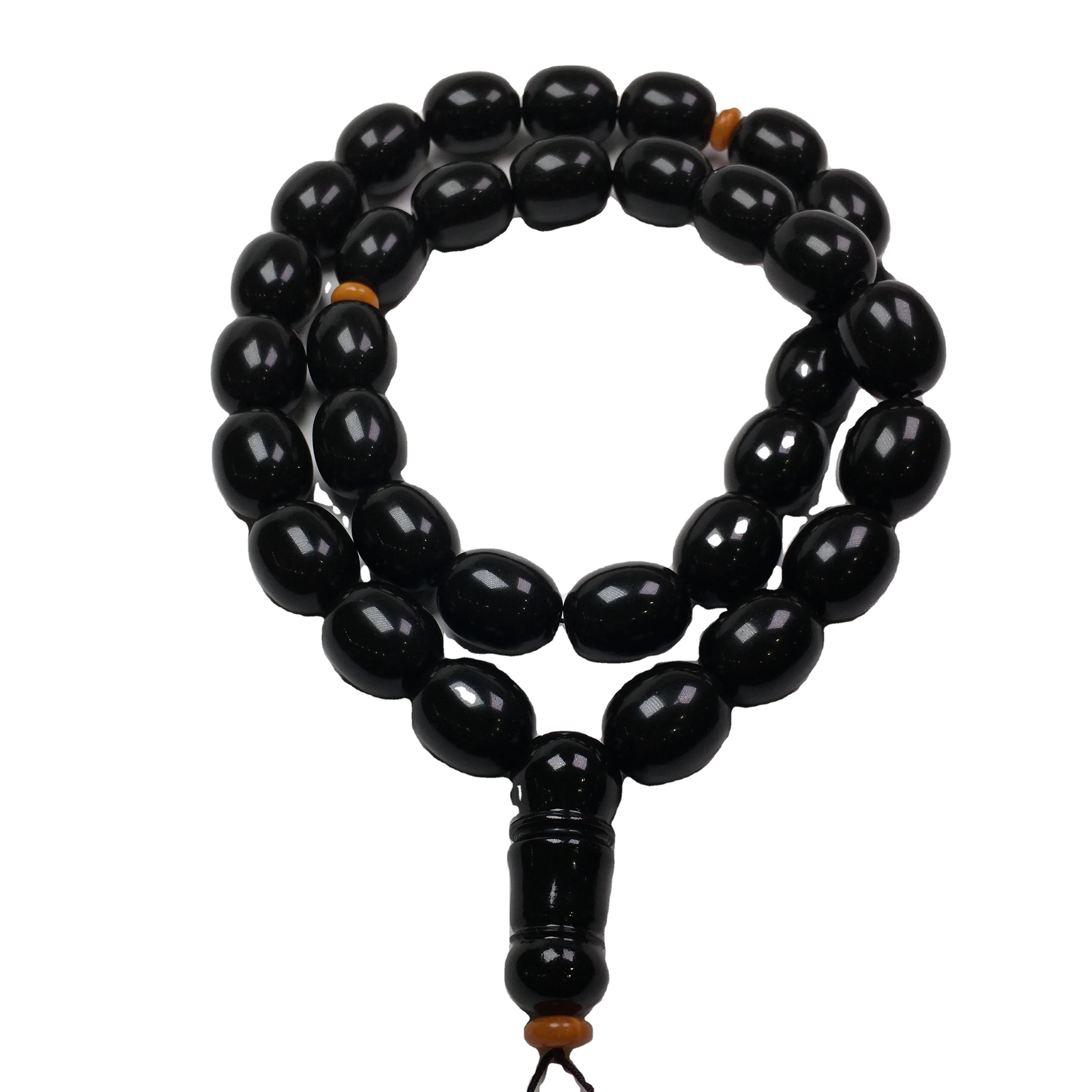 17MM Round jujube shape natural Baltic amber Prayer Beads 33 Rosary Misbaha Muslim Tesbih subha