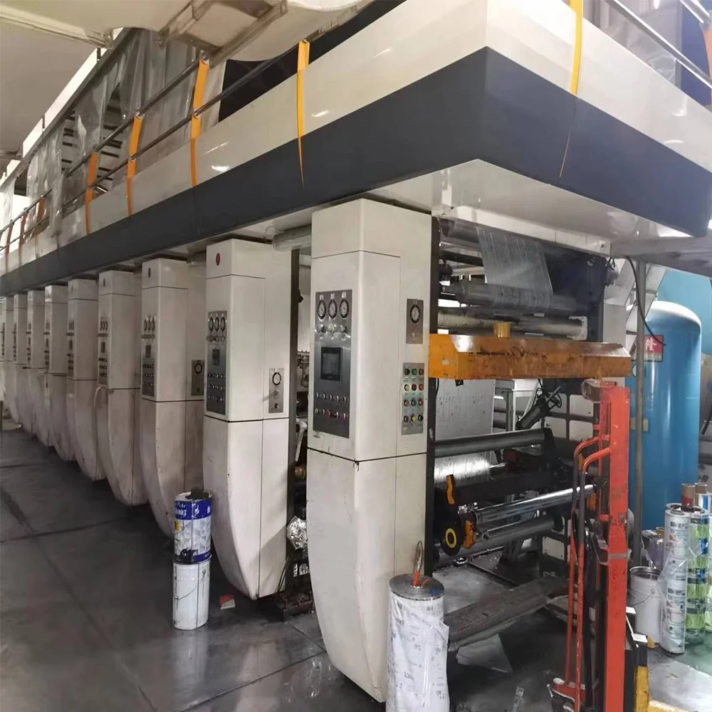 HuiTong brand width 1250 mm 8 color used rotogravure printing machines