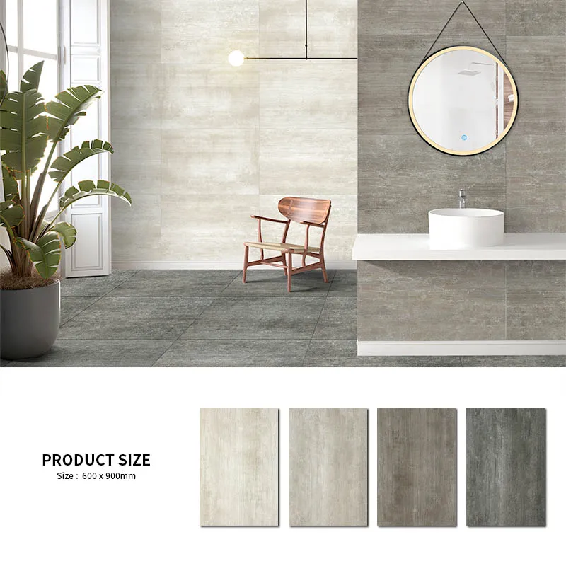 Foshan 60x90 Нескользящая уличная плитка для пола, фарфоровая плитка для пола в деревенском стиле для ванной комнаты