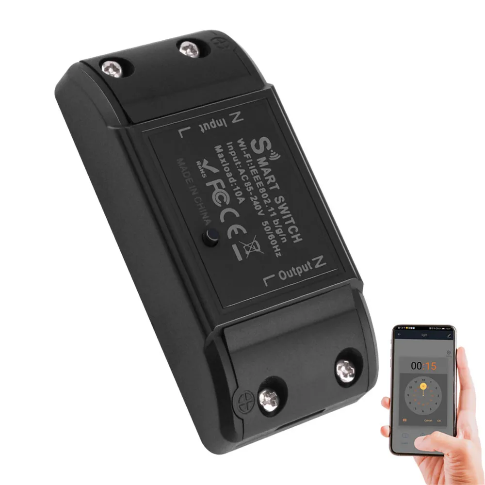 110V 220V 10A SMATRUL Tuya Light WiFi Switch Smart Life APP Voice Relay Controller Timer Module Google Home Alexa Wall