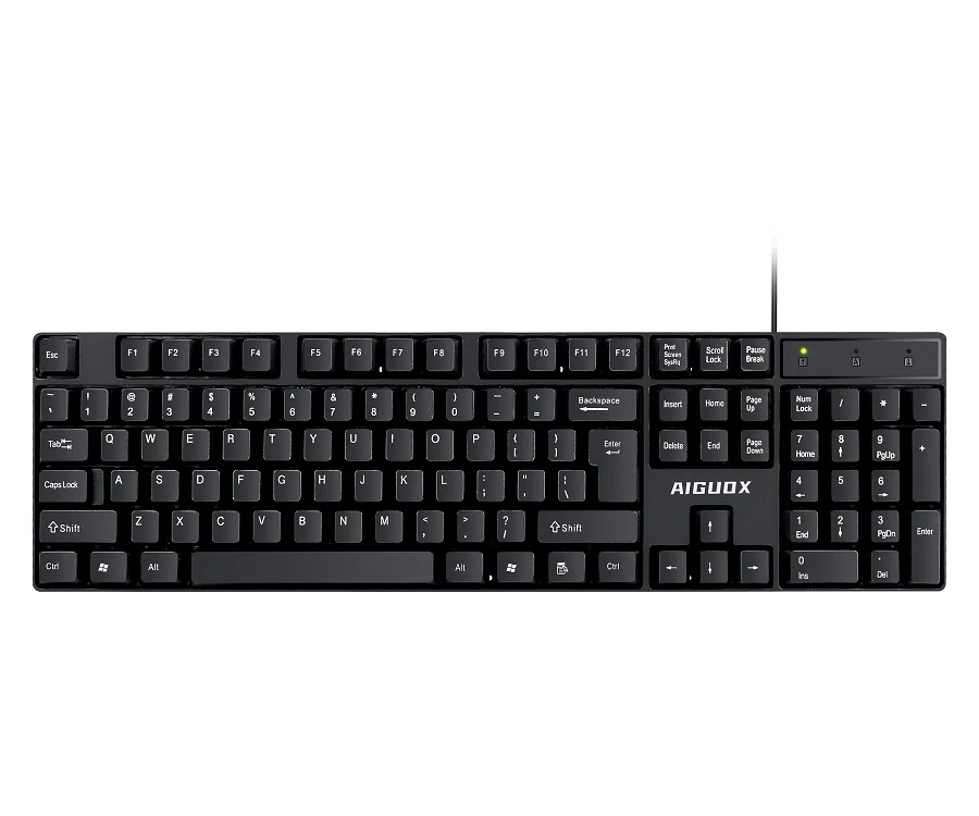 New black 104keys Klavye Kiti keyboard mouse combo Ergonomic wired USB keyboard and mouse combination