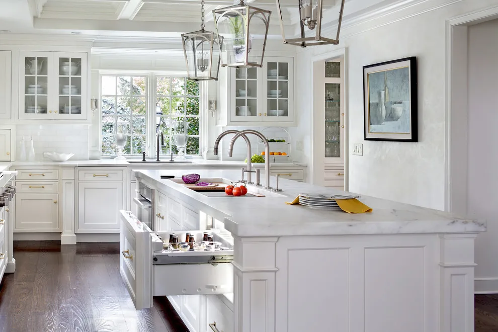 2024 home modern custom made kitchen cabinets wood shaker white