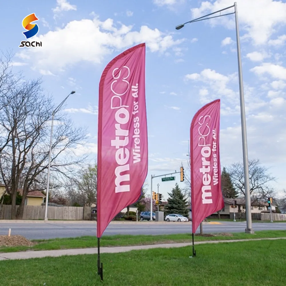 Factory Custom Feather Flag Set Advertising Beach Flag Outdoor promotional flags and banners