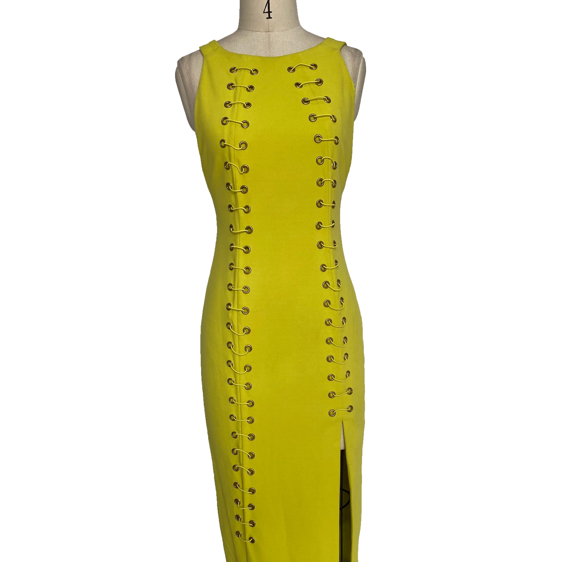 
New style fashion hollow out sexy dress back sleeveless slit fashion beautiful dress long skirt 