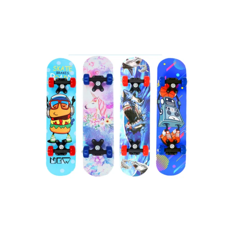 FANDING Complete 23.6 Inches Mini Cruiser Skateboard for Youths Beginners or Kids