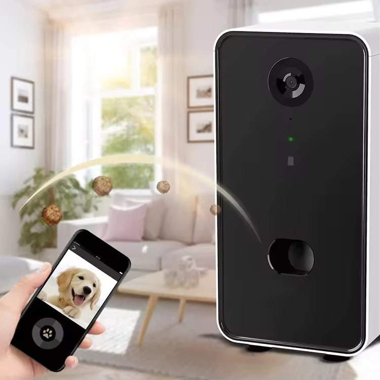 Luxury Smart Treat Tossing Auto Pet Food Dispenser App Control Cat Toy Feeder Camera Pet Treat Dispenser