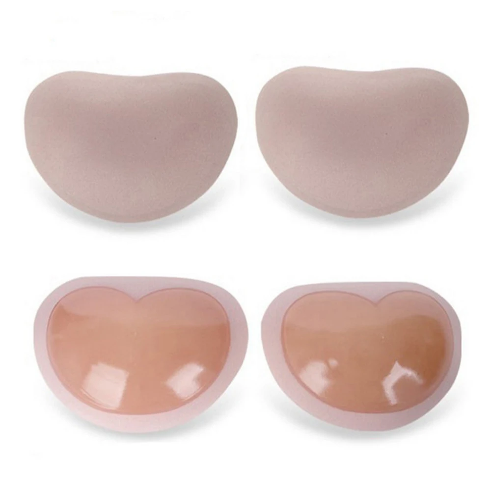Mei Xiao Ti Adhesive Bra Pad Increase breast size Insert Reusable Silicone Bra Sticky Nude Pad