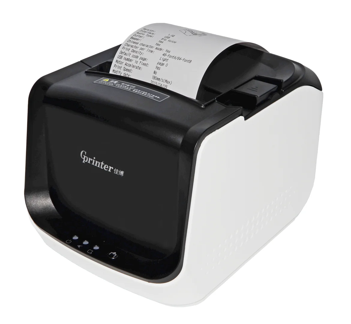 80mm Thermal receipter for Cashier Kitchen Restaurant with Auto Cutter 250mm/s 3 inch POS Ticket Printer