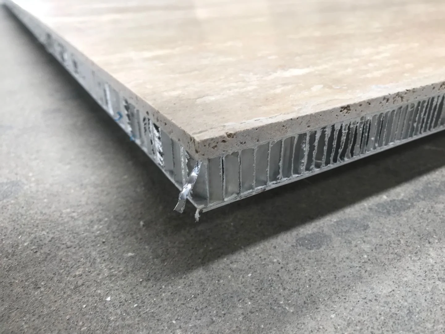 Aluminum Honeycomb Stone Beige Export Travertine Composite Panels For Walling