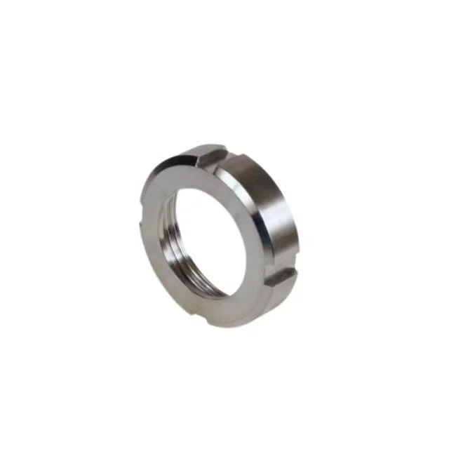 Best Selling Nut Carbon Steel Slotted Round Nuts din981 KM Black Oxide Round Lock Nut DIN 981