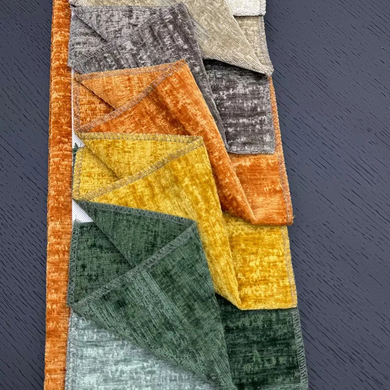 Textile Warp Jacquard Floral Sofa Fabric Textile 100% Polyester Chenille Fabric