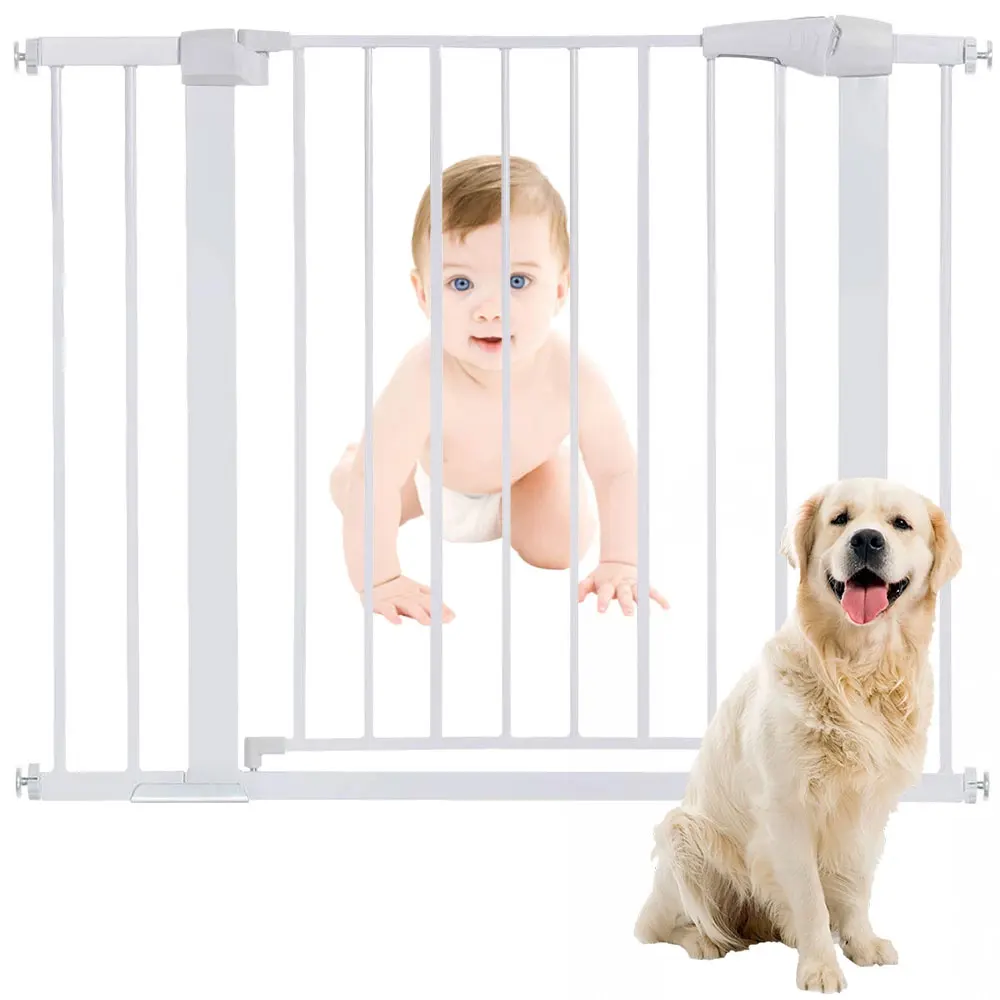 Baby protection stair door blocks door stopper baby dog pet ultra wide fence with baby safety door