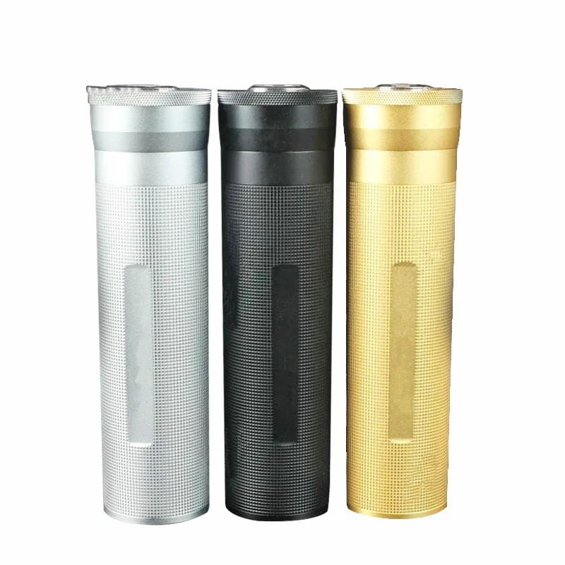 Cigar Accessories Luxury Portable Travel Alloy Metal Cigar Cases Humidors Tube With Humidifier Hygrometer