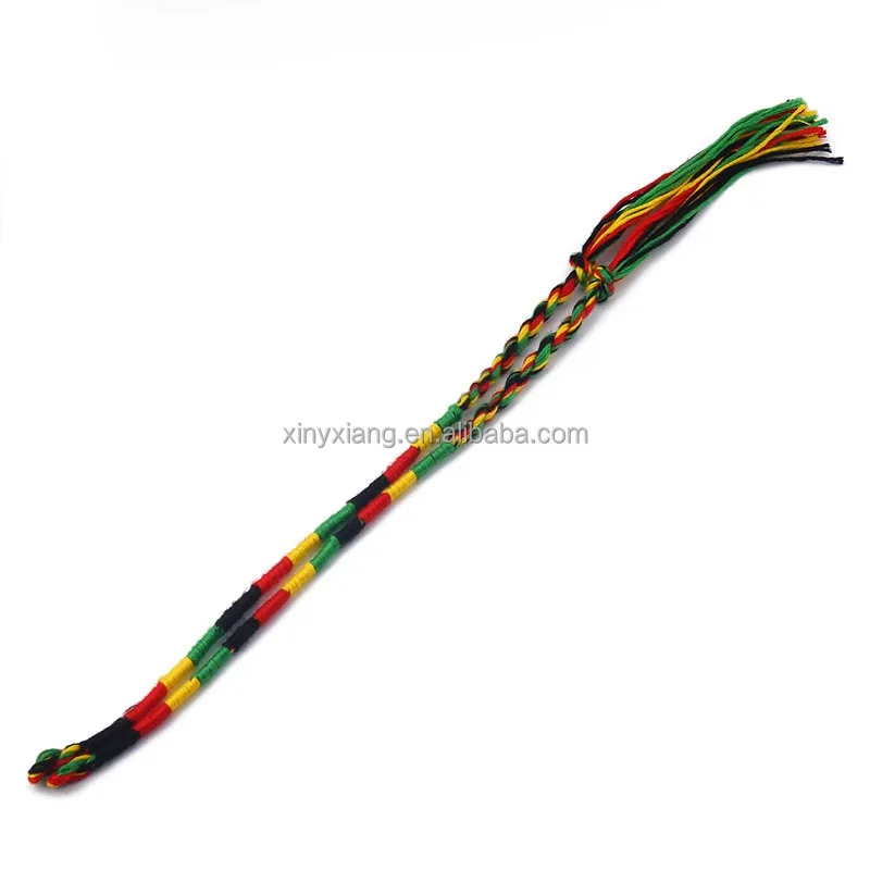 Factory Wholesale Handmade Braided Bohemian Rainbow Rope Bracelets, Handmade Braided Friendship Bracelet Anklet